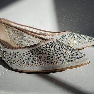 Jennifer Lopez Tara Nude size 7 sparkle flats